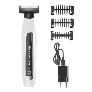 Aparatul hibrid de tuns  conturat și bărbierit Rowenta Forever Sharp TN6010F5  wet&dry  lame  inox cu tehnologie cu autoascutire  3 piepteni  negru