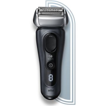 BRAUN Aparat de ras Braun 8413s Wet&Dry, 10.000 de microvibratii, cap rotativ la 40 de grade, Negru
