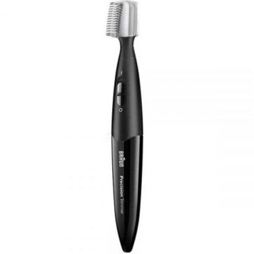 BRAUN Trimmer facial Braun PT1000, Baterii, Negru