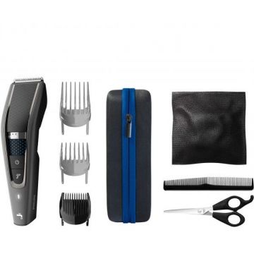 Philips Aparat de tuns Philips HC7650/15, 0.5-28 mm, 28 trepte, Litiu-Ion, Lavabil, Negru/Albastru