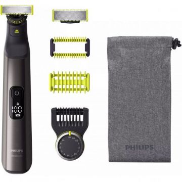 Philips Aparat de tuns Philips Oneblade Pro 360 QP6551/15, acumulator, 120 min autonomie, Negru