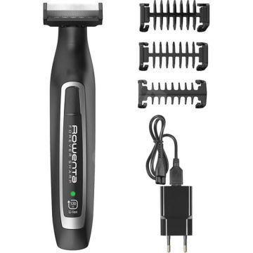 Rowenta Aparat de tuns barba 3 in 1 Rowenta TN6000F5, autonomie 120 min, 3 trepte de tundere, Negru
