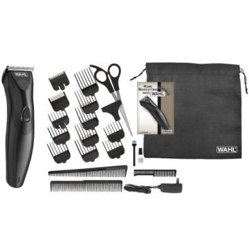 Aparat de tuns Wahl 09639-816 Haircut & Beard Acumulator Lame otel Autoascutire Lavabil (Gri)