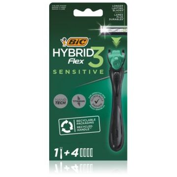 BIC FLEX3 Hybrid Sensitive aparat de ras + lame de rezervă