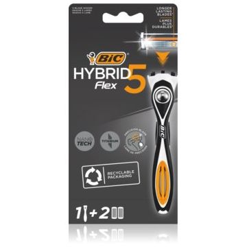 BIC FLEX5 Hybrid aparat de ras + lame de rezervă