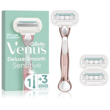 Gillette Venus Deluxe Smooth Sensitive Rosegold Aparat de ras + rezervă lame