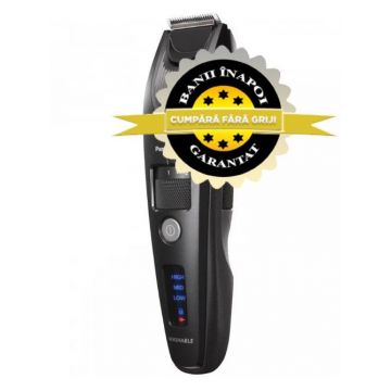 Trimmer Panasonic ER-SB40-K803, lavabil, motor liniar de mare viteza, 1-10mm, 19 de trepte, Li-ion, Negru