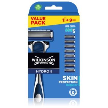 Wilkinson Sword Hydro5 Skin Protection Regular Aparat de ras + rezervă lame 9 buc