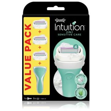 Wilkinson Sword Intuition 2 in 1 Sensitive Care aparat de ras + rezervă 3 pc