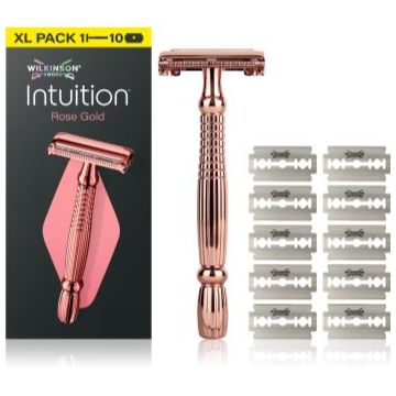 Wilkinson Sword Intuition Rose Gold Aparat de ras + rezervă lame 9 bucati