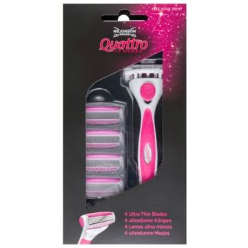 Wilkinson Sword Quattro for Women Aloe & Vit. E aparat de ras rezerva lama 4 pc
