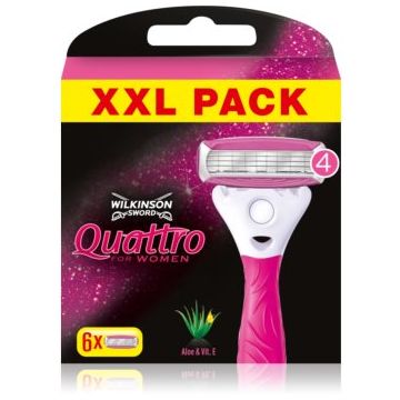 Wilkinson Sword Quattro for Women Aloe & Vit. E capete de schimb
