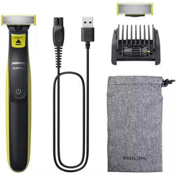 Aparat de ras Philips OneBlade QP2724/30, aparat hibrid pentru barbierit si tuns barba
