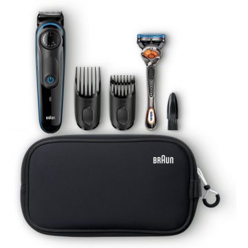 Aparat de tuns Braun BT3940 + Gillette Fusion FlexBall + toc de transport cadou