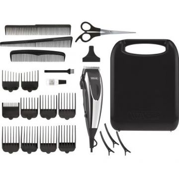 Aparat de tuns Wahl Pro 09243-2616, alimentare la retea, 1,25 mm, 8 piepteni de ghidare, 8 trepte de taiere, Negru