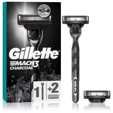Gillette Mach3 Charcoal Aparat de ras + rezervă lame