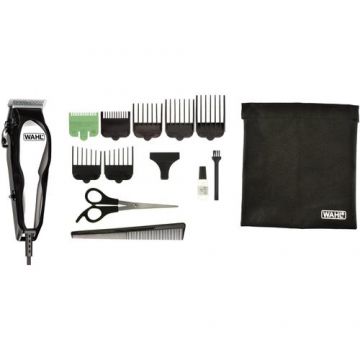 Kit set aparat de tuns WAHL ElitePro, 14 accesorii tuns incluse (Negru/Argintiu)