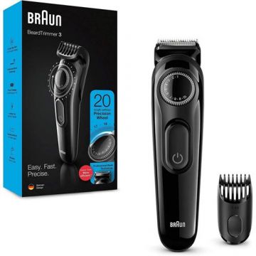 Trimmer pentru tuns barba Braun BT3300 cu acumulator 20 de lungimi