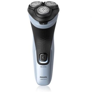 Aparat de ras electric Philips X3003/00 Wet & Dry, Autonomie 40 minute, 3 capete (Albastru/Negru)