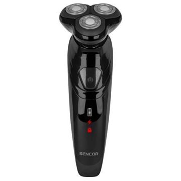 Aparat de ras rotativ SENCOR SMS5510BK, autonomie 60 de minute, lame  din otel inoxidabil (Negru)