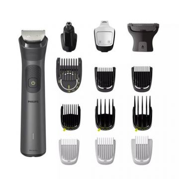 Aparat de tuns multifunctional 14 in 1 Philips Multigroom Series 7000 MG7940/75, Acumulator, Autonomie 120 min (Negru)