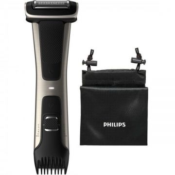 Philips Aparat de tuns corporal Philips BG7025/15, 2 capete, 5 trepte, 3-11mm, rezistent la apa, Negru