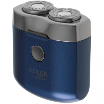 ADLER Mini Aparat de ras, Adler AD 2937, 250 mAh, USB C, Pentru calatorie, Wireless, Albastru-Inox