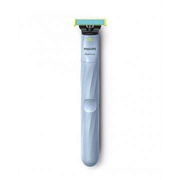 Aparat de ras electric Philips OneBlade 1st Shave QP1324/30, Autonomie 30 minute, Umed&Uscat, USB-A (Albastru)