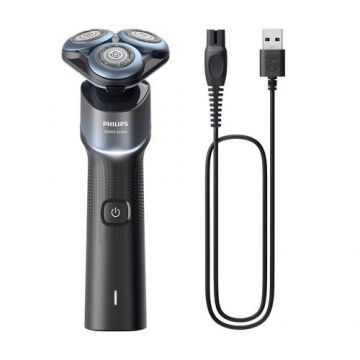 Aparat de ras electric Philips Shaver Seria 5000X X5006/00, Wet&Dry, Autonomie 50 minute (Negru/Albastru)
