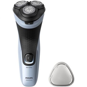 Aparat De Ras X3003/00 Rotativ Trimmer Umed Si Uscat Acumulator Negru/Albastru