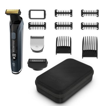 Aparat de tuns  conturat si barbierit Rowenta Forever Sharp Ultimate TN6204E0  lame din inox  invelis din titan  8000 rpm  autonomie de pana la 120 mi