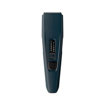 Aparat de tuns Philips Seria 3000 HC3505/15, 13 setari de lungime, utilizare cu fir, lame din otel inoxidabil, Albastru