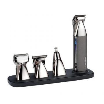 Aparat de tuns si ras BaByliss MT996E Super-X Metal 15 in1 Multi Trimmer, 15 Accesorii, 4 capete, Otel japonez, 5 ore (Argintiu)