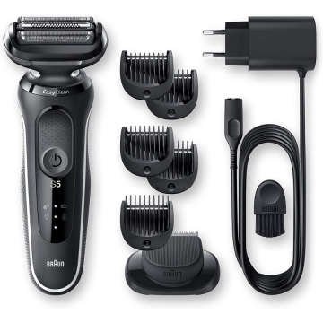 BRAUN Aparat de ras, Braun 51-W1500s, 50 min, Negru-Alb