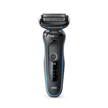 BRAUN Aparat de ras Braun Series 5 50-M1000, Acumulator, Cap barbierit cu 3 lame, Umed-Uscat, Negru-Albastru