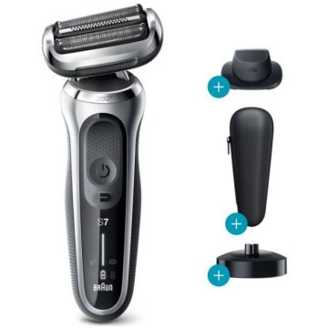 BRAUN Aparat de ras Braun Series 7 70-S4200cs Wet Dry 10AS010030, Argintiu