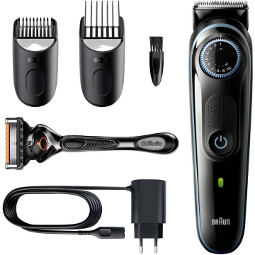 BRAUN Aparat de tuns barba Braun BT3340, Acumulator, 39 setari lungime, Autonomie 80 min, Negru
