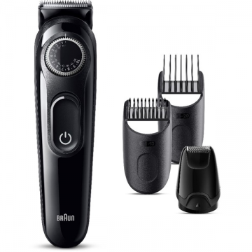 BRAUN Aparat de tuns barba Braun BT3420, acumulator, 50 min autonomie, Wet Dry, Negru-Gri