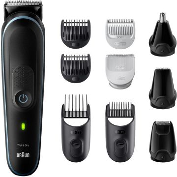 BRAUN Aparat de tuns Braun MGK 5445,  All-in-One Style,  MultiGrooming, Kit Negru, Nordic-Blue
