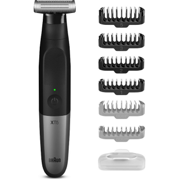 BRAUN Aparat hibrid de barbierit si tuns barba Braun Series  XT5200, Negru Argintiu