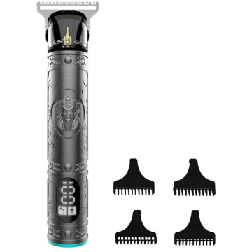 CECOTEC Masina de tuns Bamba PrecisionCare Samurai cu lama ascutita, motor silentios si afisaj LCD, Gri