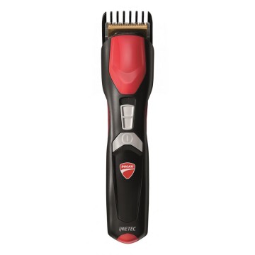 Ducati Mini aparat de ras, aparat de ras pentru corp Ducati  Imetec Regolabarba GK 818 Race, Kit 16 În 1 pentru față și corp, lame acoperite cu titan, foarte mari, trimmer de precizie, Rosu-Negru