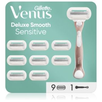 Gillette Venus Deluxe Smooth Sensitive Aparat de ras + rezervă lame
