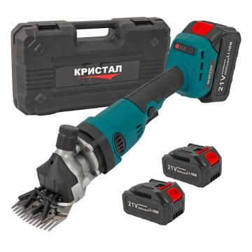 Masina de tuns oi pe acumulator DDT-CRISTAL, 21 V, 2000mAh, 2 acumulatori, accesorii incluse + cutie de transport si depozitare