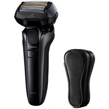 Panasonic Aparat de ras Panasonic ES-LV6U-K803, 5 lame, Trimmer, Senzor pentru barba, 50min autonomie Li-Ion, Wet & Dry, Cap Flexibil 20D, Cutie de transport, Negru