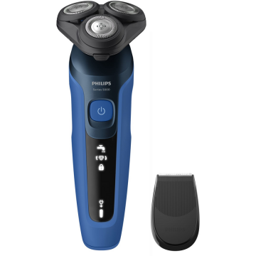 Philips Aparat de ras electric umed-uscat Philips SHAVER Series 5000 S5466 17, SmartClick, ComfortTech, Albastru