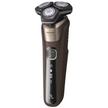 Philips Aparat de ras Philips 5000 Seria S5886/38, Acumulator, Autonomie 60 minute, tehnologie SkinIQ, Maro