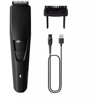 Philips Aparat de tuns barba Philips BT3234 15, Lame din otel inoxidabil cu ascutire automata, 0.5-10mm, utilizare fara fir, 60 min, Negru
