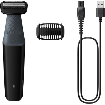 Philips Aparat de tuns corporal BG3017/01, acumulator 50 min autonomie Wet&Dry, Negru
