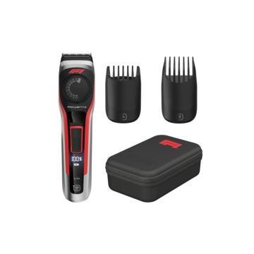 Rowenta Aparat de tuns barba Rowenta Formula 1 TN384MF0, 39 lungimi de taiere, lame inox, Rosu